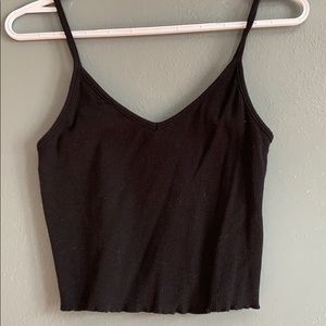 Cropped, ribbed tank
